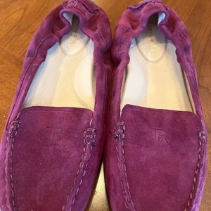 Taryn Rose Slipon Shoes Sz 10 M  NEW  Deep Burgundy Suede.  Leather insides
